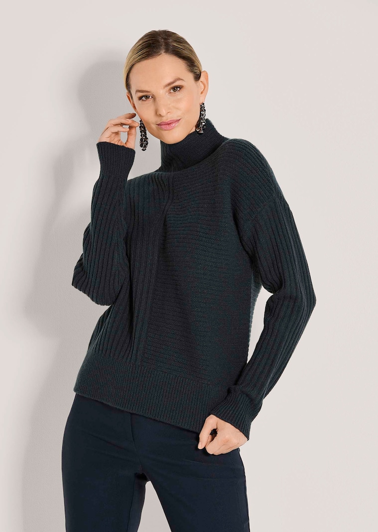 Pullover mit Struktur-Mix