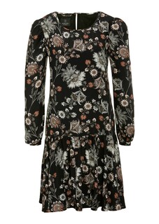 Blumenkleid in schmeichelnder A-Linie mit schwingendem Volantrock thumbnail 1