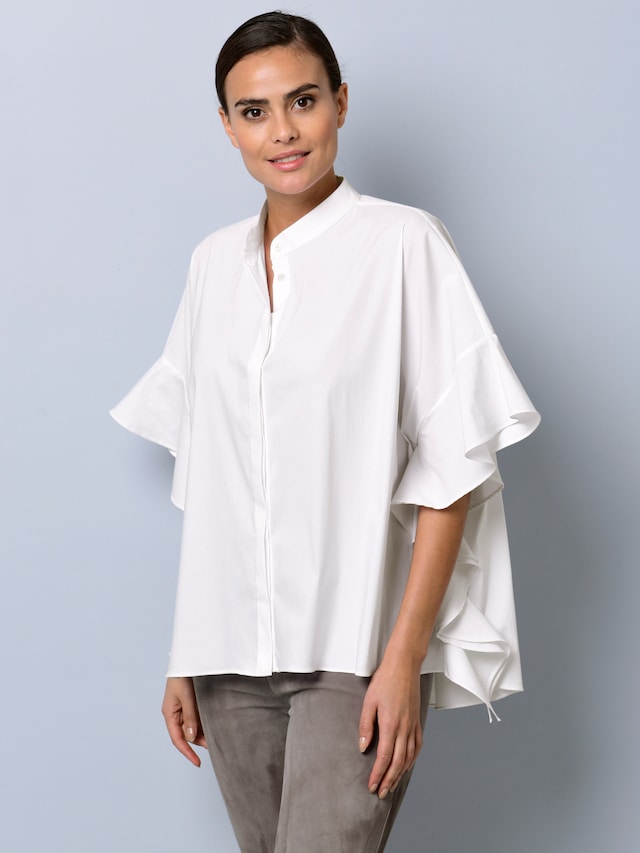 Oversizedbluse mit großem Volantärmel