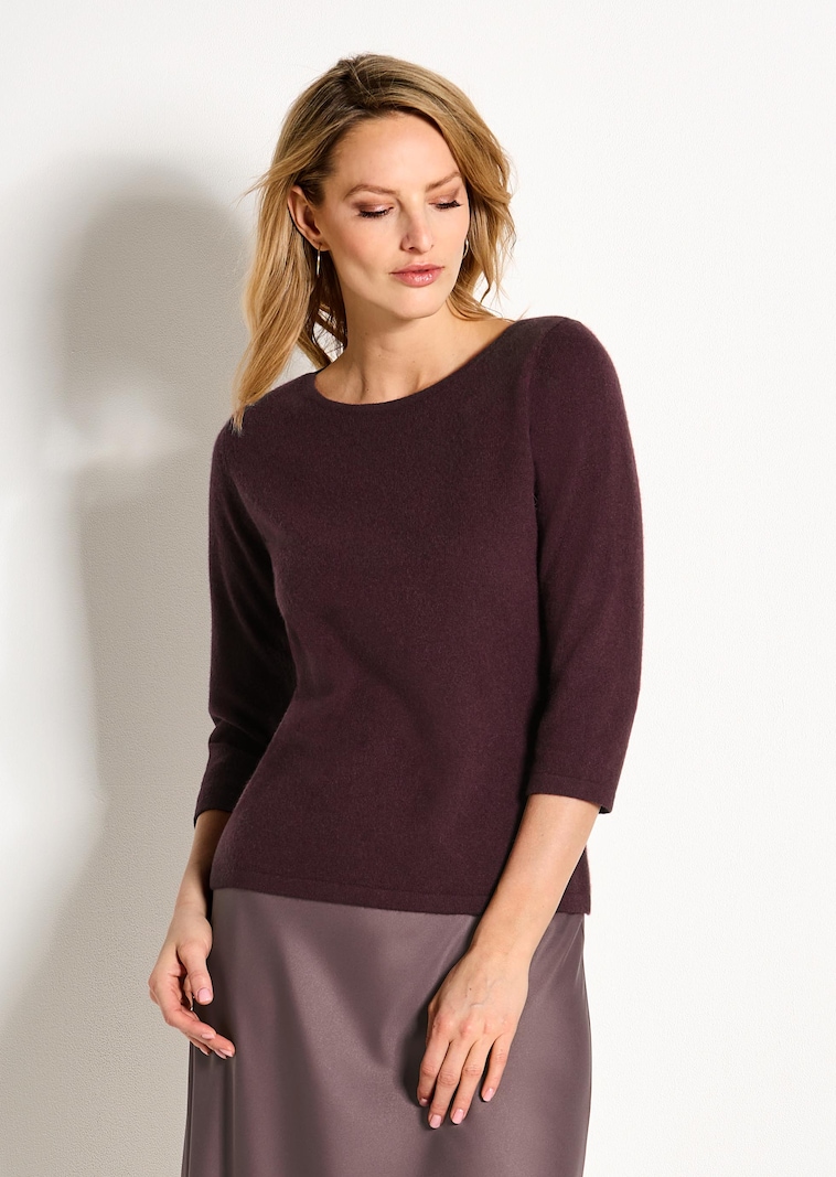Pull en cachemire avec encolure bateau