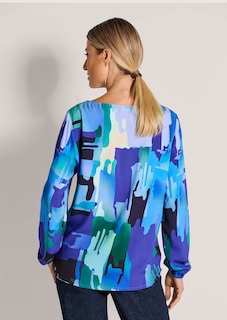 Blouse en viscose avec encolure bateau thumbnail 3