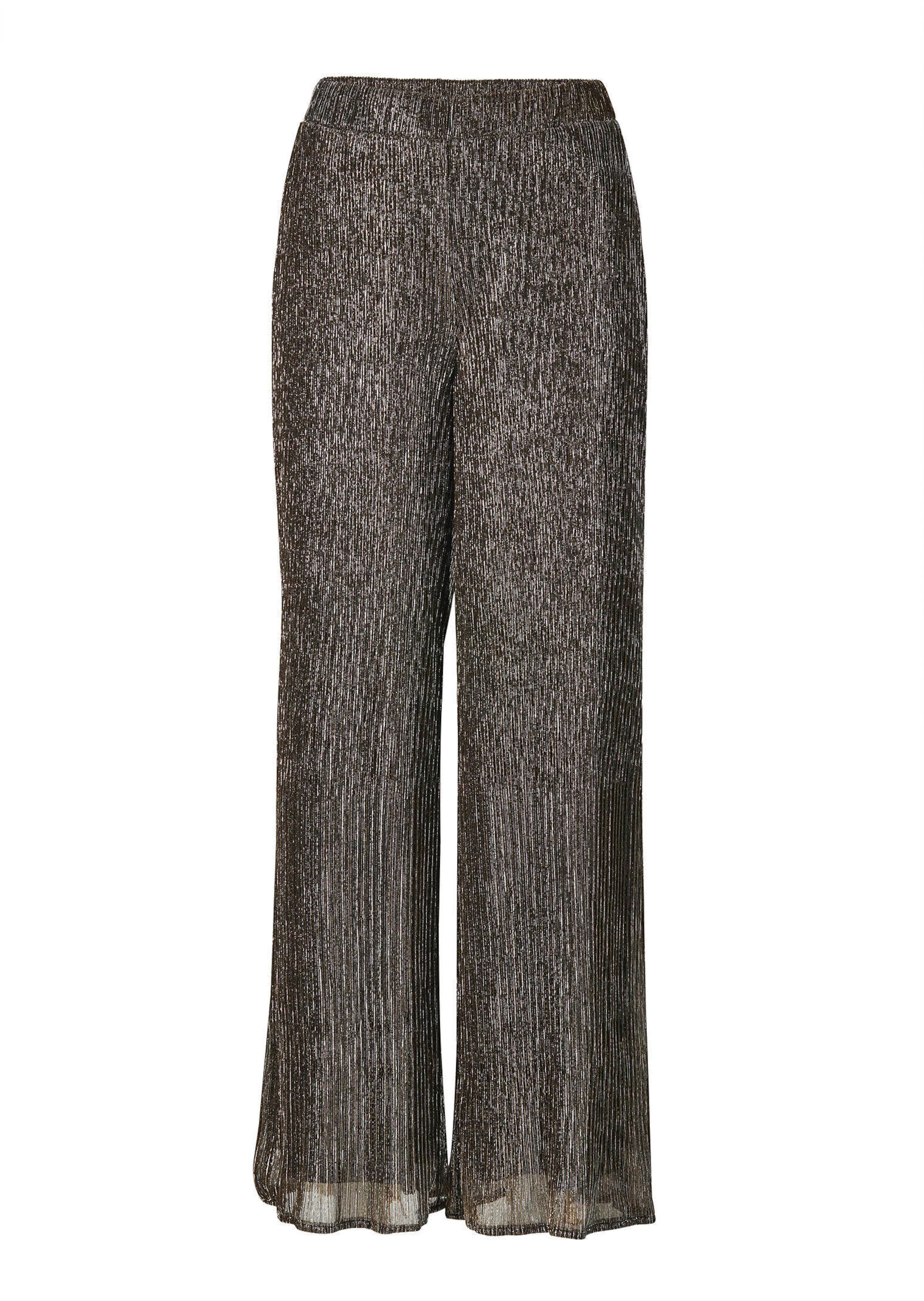 Pantalon palazzo VERA en tissu plissé brillant