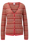 Narrow cardigan with multicoloured stripe pattern thumbnail 1