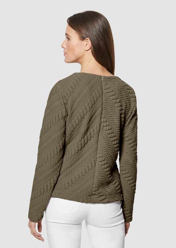 Sweatshirt in elegant jersey with diagonal texture 2