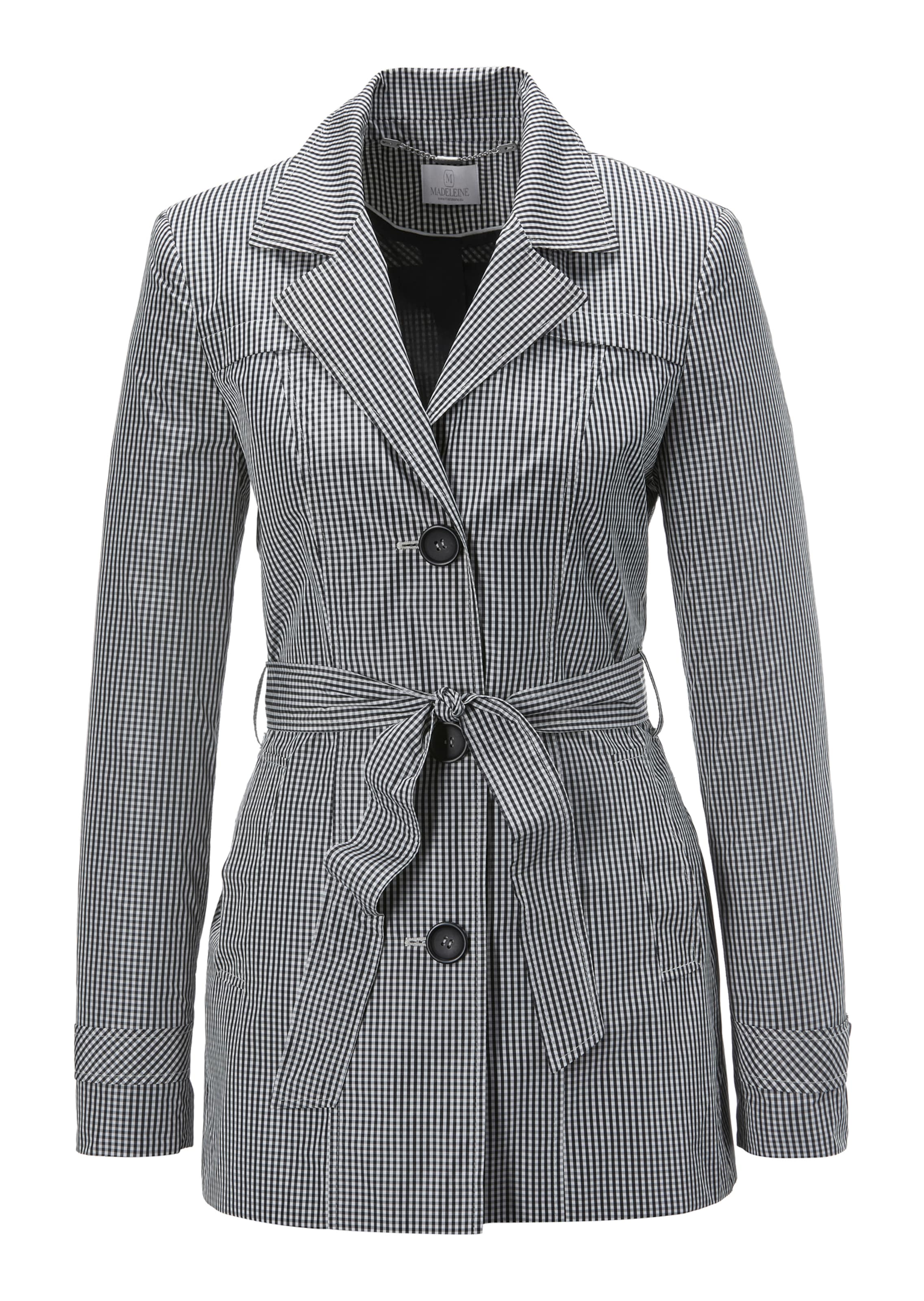 Trenchjacke im Pepita-Muster