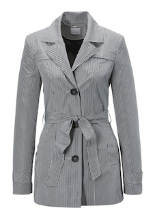 Trenchjacke im Pepita-Muster thumbnail 1