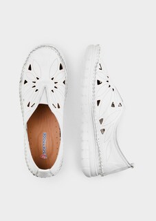 Leder-Slipper mit Lochmuster thumbnail 2