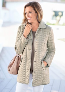 Veste longue avec piqûres fantaisie thumbnail 7