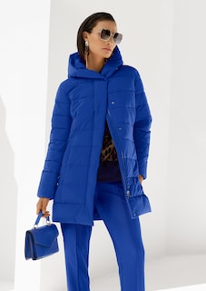 Lange Steppjacke mit Kapuze thumbnail 7