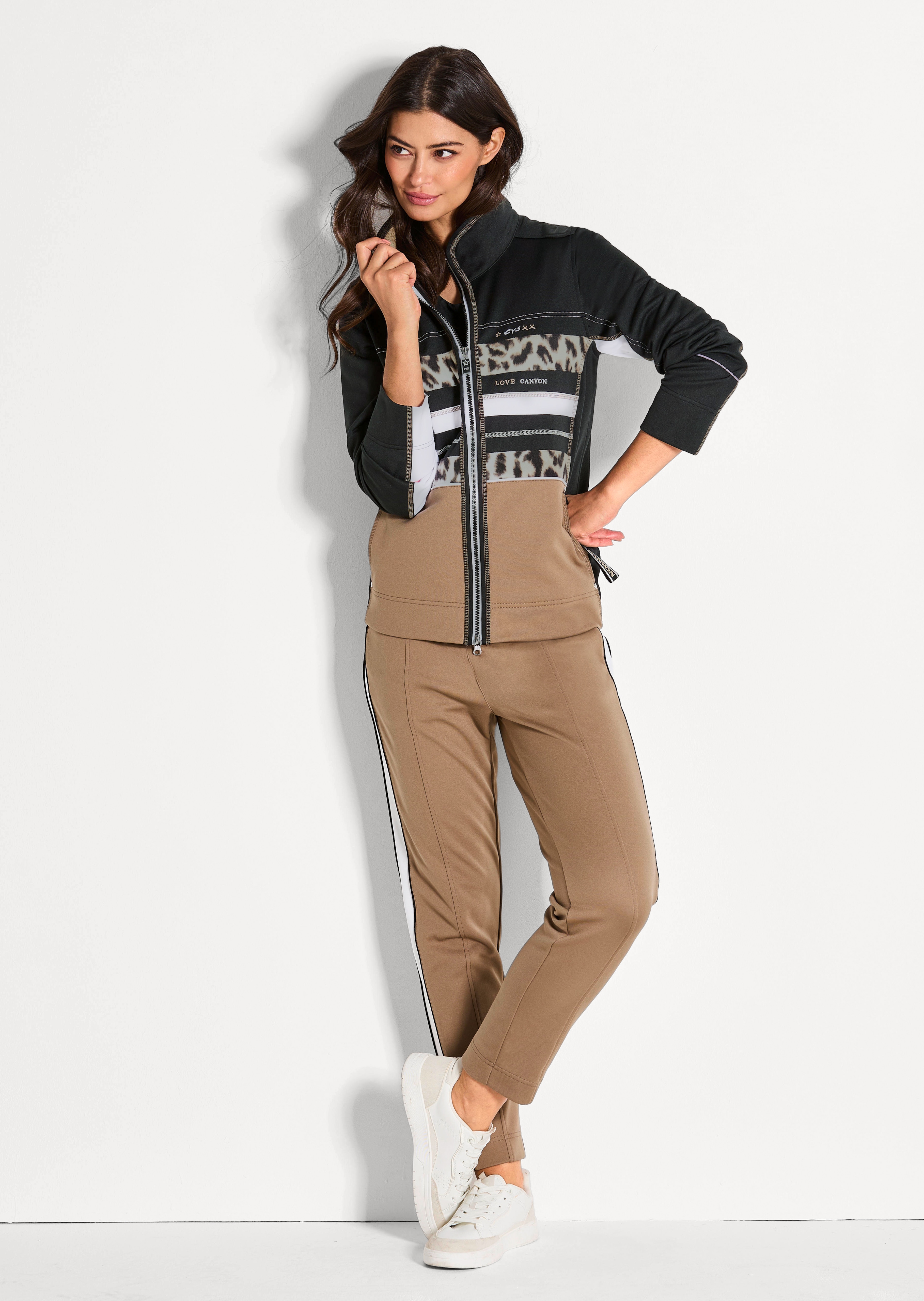 Veste en polaire avec imprimé animalier