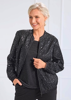 Blouson raffiné orné de perles et de paillettes thumbnail 7