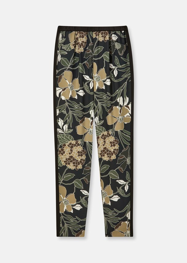 Trousers with flower and leaf print 5