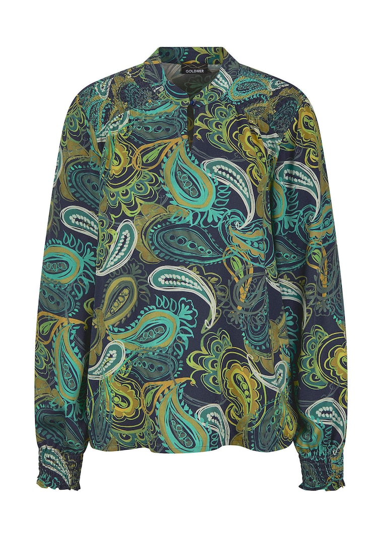 Bluse aus fließendem Viskose-Satin