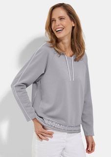 Sweatshirt mit Kordelzug und Paspeln thumbnail 1