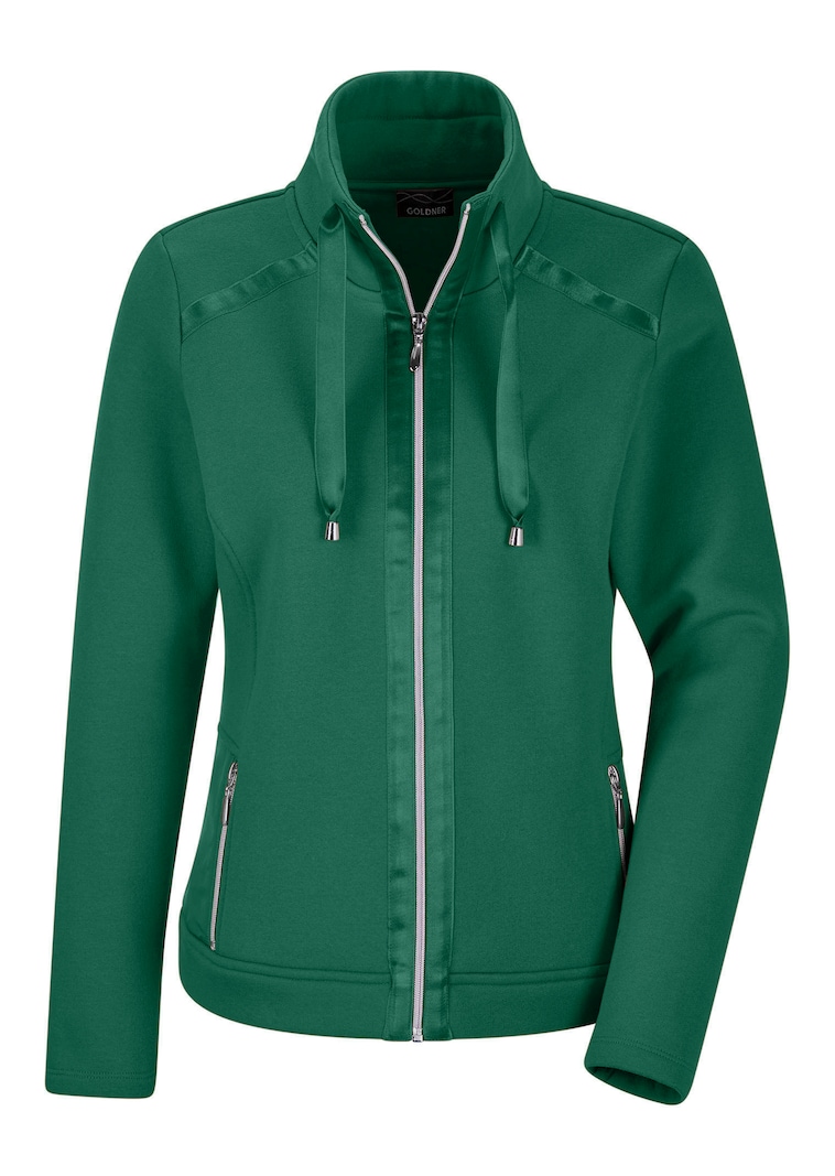 Veste sweat avec liens en satin