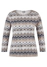 T-shirt en jersey avec motif en zigzag thumbnail 3