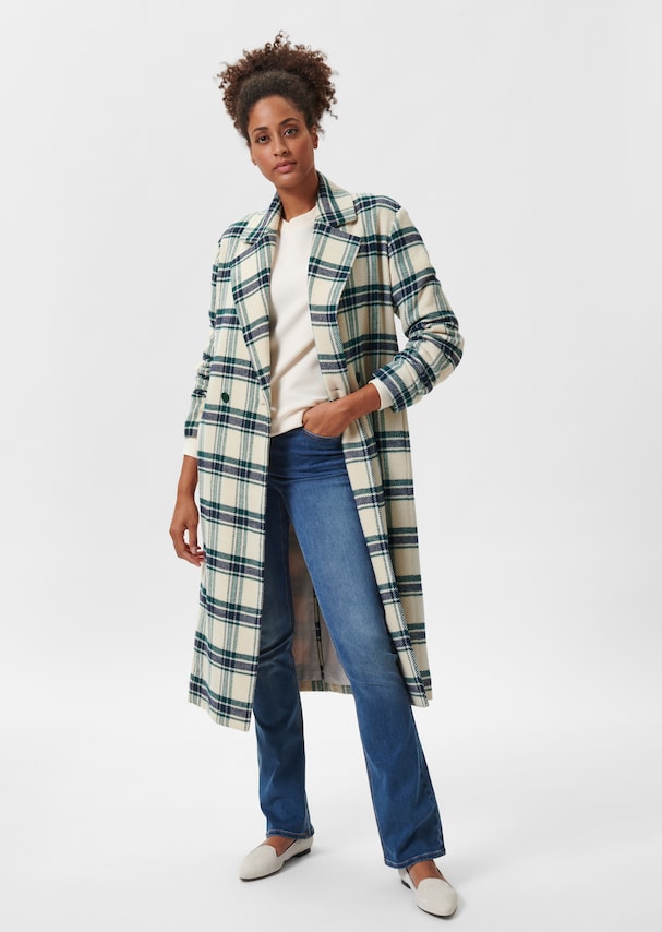 Blazer coat with a cool checked design 1