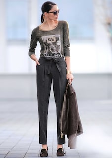 Knöchellange Bundfaltenhose thumbnail 2