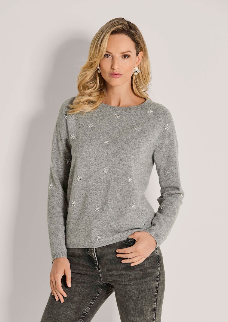 Pullover mit funkelnder Zierstein-Deko