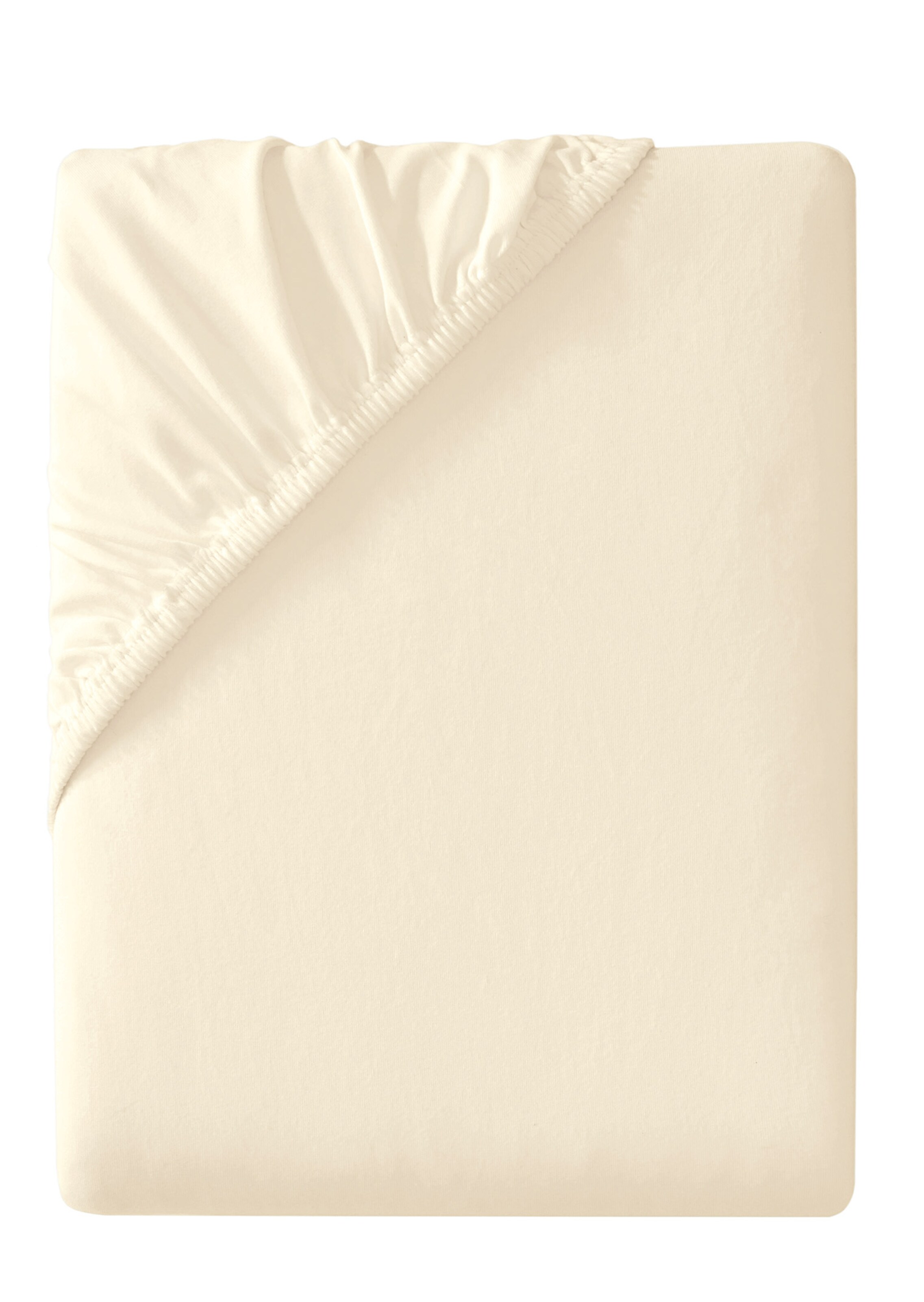 Drap-housse en jersey extensible - crème - Gr. 90-100 x 190-220 cm de Goldner Fashion