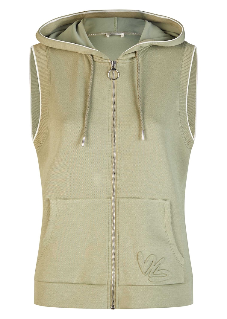 Gilet en sweat BARBARA LEBEK avec capuche et poche kangourou