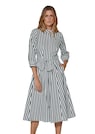 Striped shirt dress with tie sash thumbnail 1