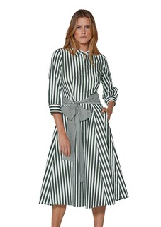 Striped shirt dress with tie sash thumbnail 1