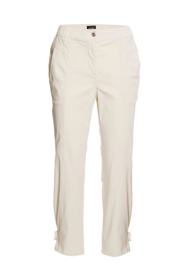 Broek met deels elastische tailleband 5