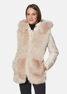 Padded jacket with fur and leather trims thumbnail 1