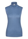 Ärmelloser Rollkragenpullover mit Zopfmuster thumbnail 6