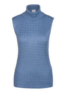 Ärmelloser Rollkragenpullover mit Zopfmuster thumbnail 6