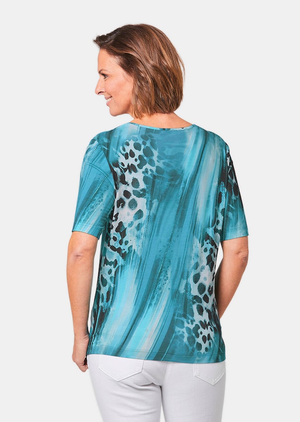 Comfortabel, gedessineerd shirt in een mix van patronen 1