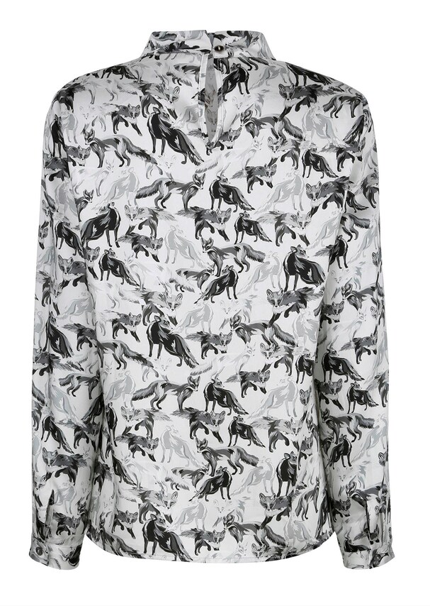 Bluse mit grafischem Alloverprint 5
