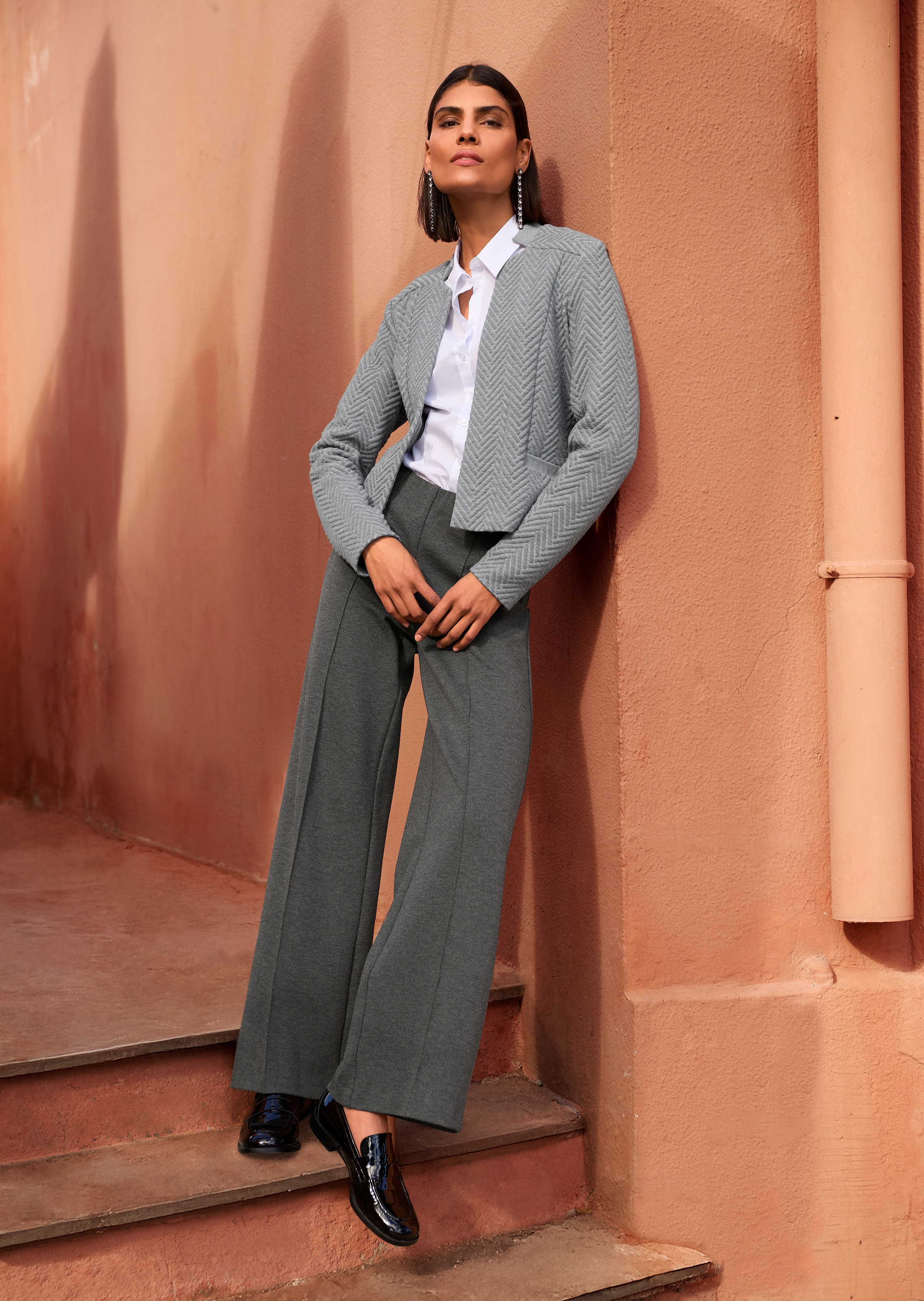 Verschlussloser Jersey-Blazer