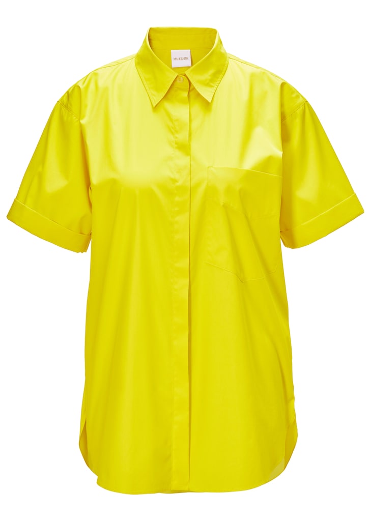 Short-sleeved cotton blouse