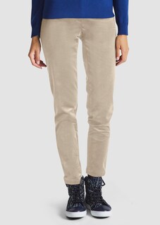 Elasticated fine corduroy trousers in a slim fit thumbnail 1