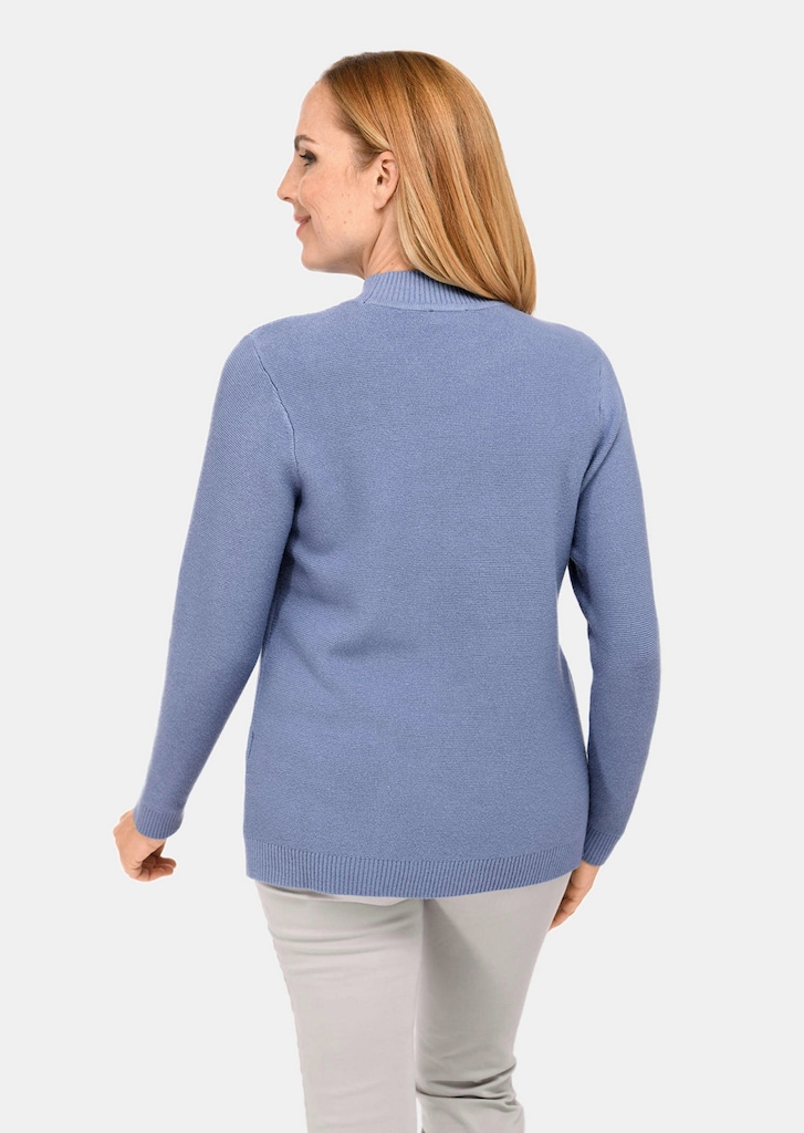 Sportieve tricot pullover met flatteuze details 1