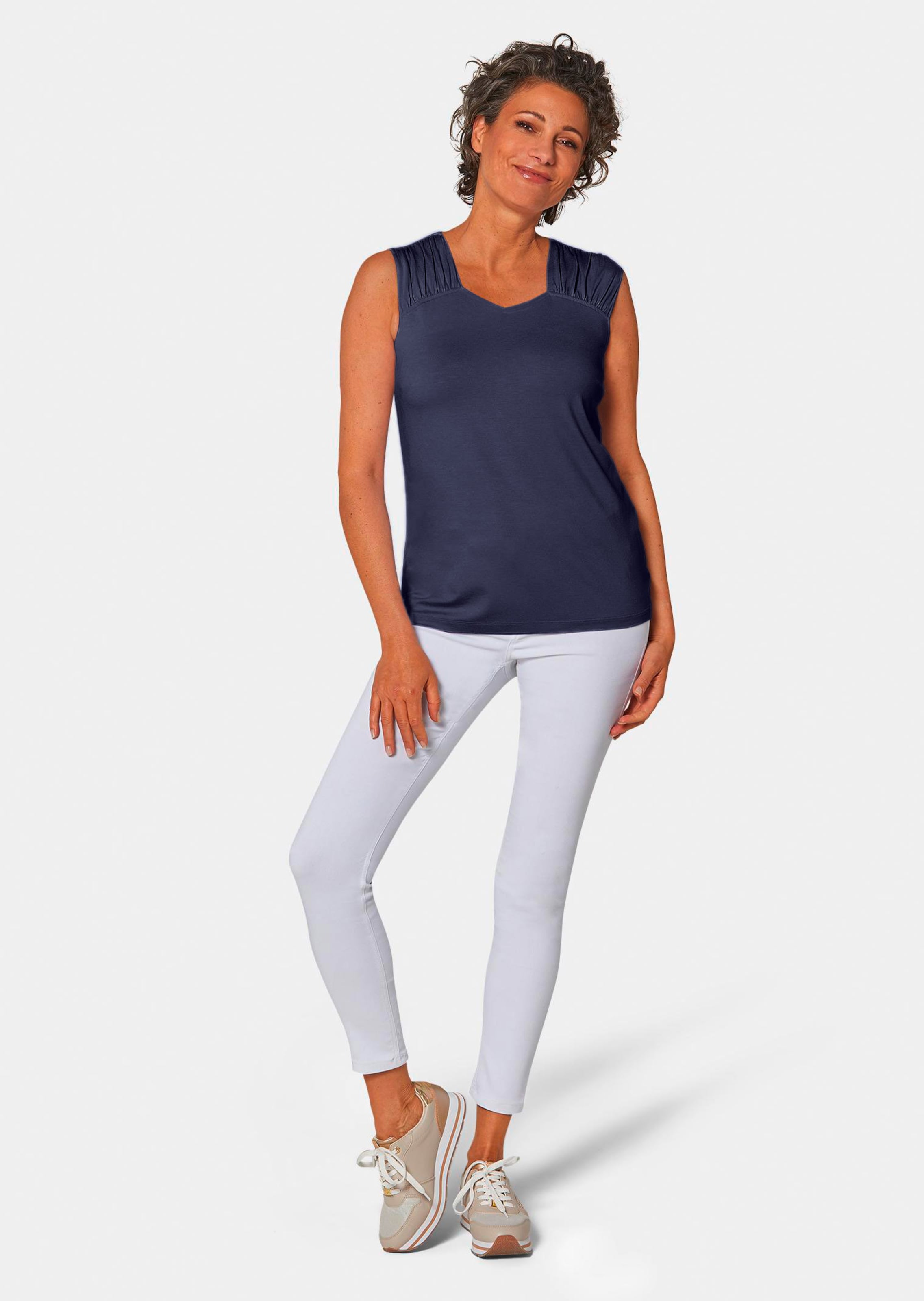 Bustier en jersey - marine - Gr. 46 de Goldner Fashion