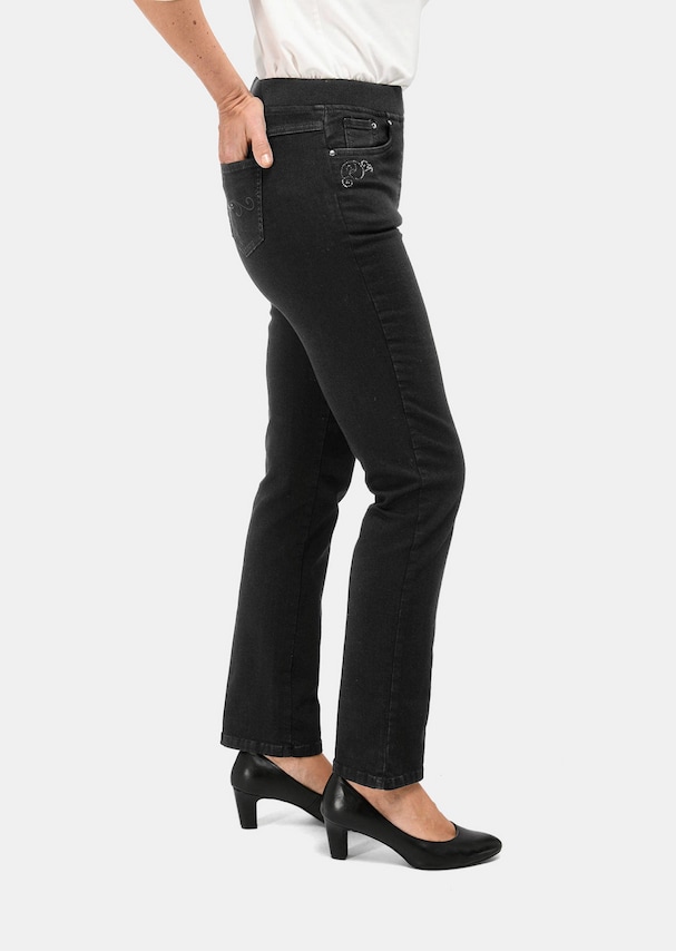 Jeans LOUISA met elastische jersey tailleband 3