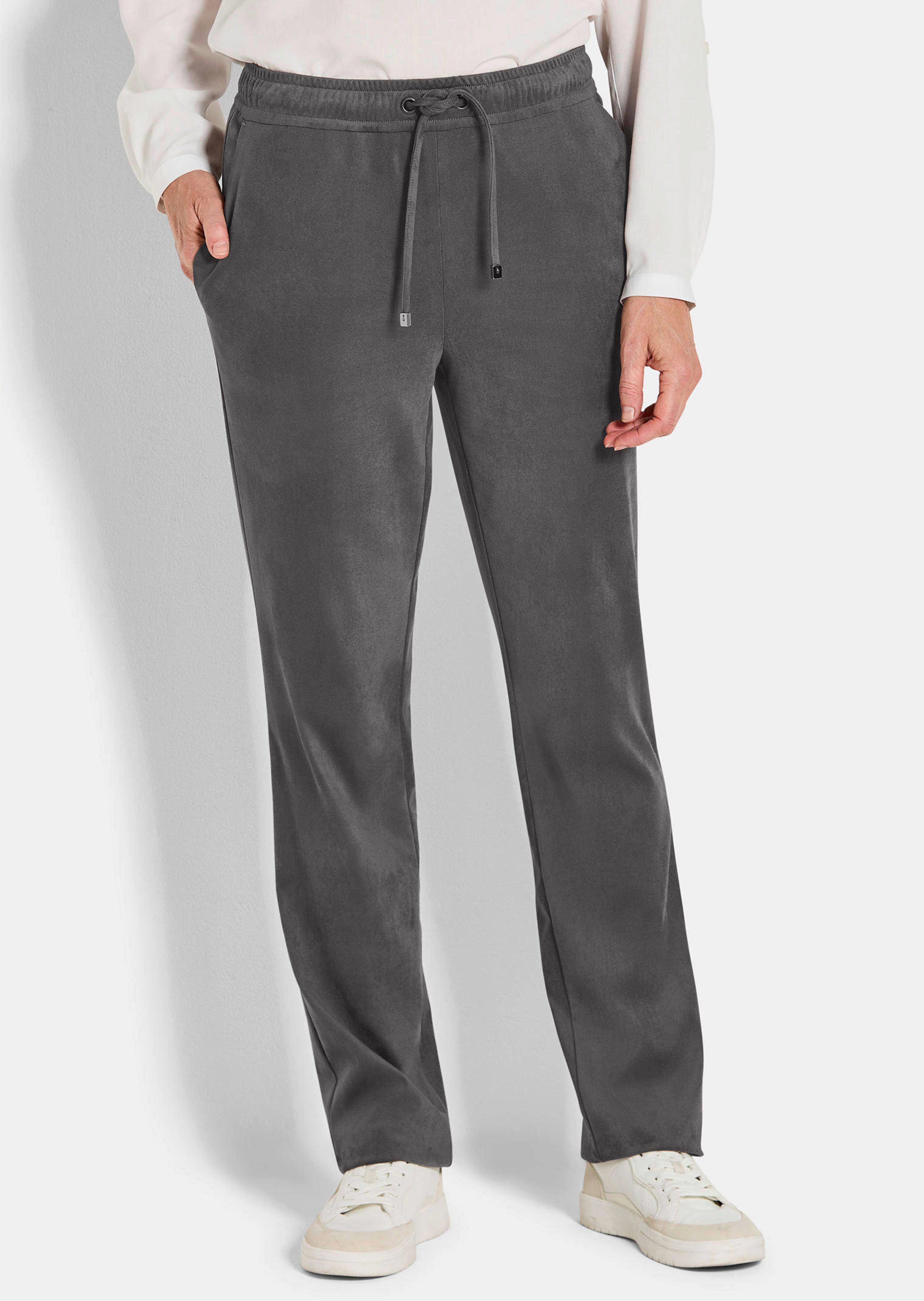 Stretch Hose SARA in Veloursleder-Optik