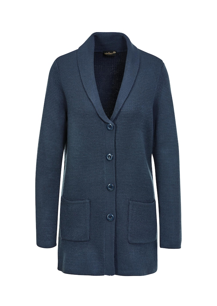 Kuschelweiche Strickjacke in kaschierender Länge