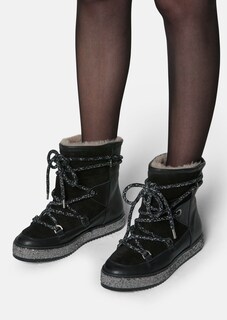Moon boots in a sophisticated leather mix thumbnail 1
