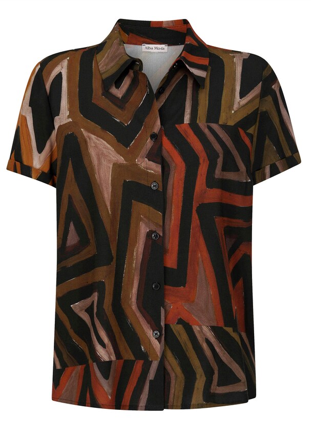 Bluse mit Ethno-Druckdessin 4
