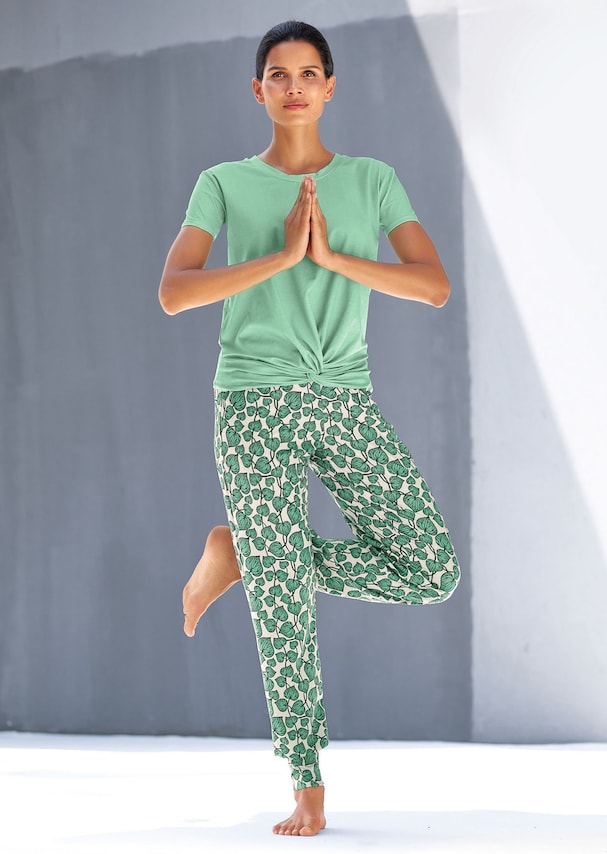 Yoga-Shirt mit Knoten-Effekt