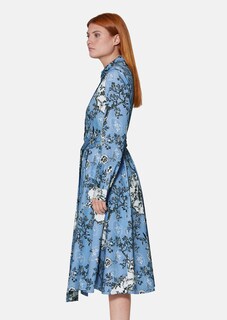 Shirt dress with natural motif print thumbnail 4