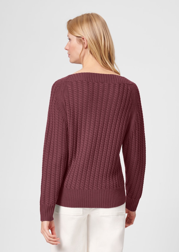 V-neck cable-knit jumper 2