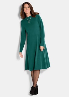 Robe en tricot à la coupe féminine en A thumbnail 2