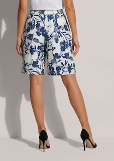 Linnen bermuda met bloemenprint thumbnail 5