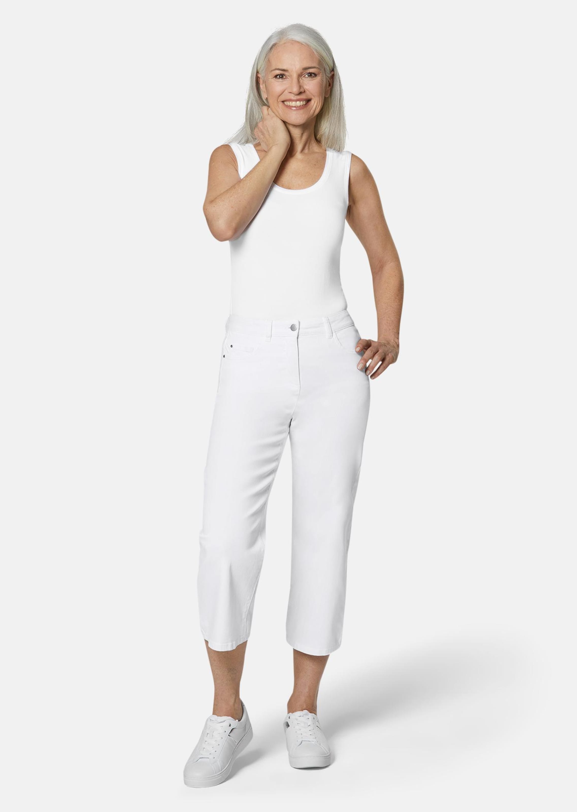 Pantalon court confortable - blanc - Gr. 44 de Goldner Fashion