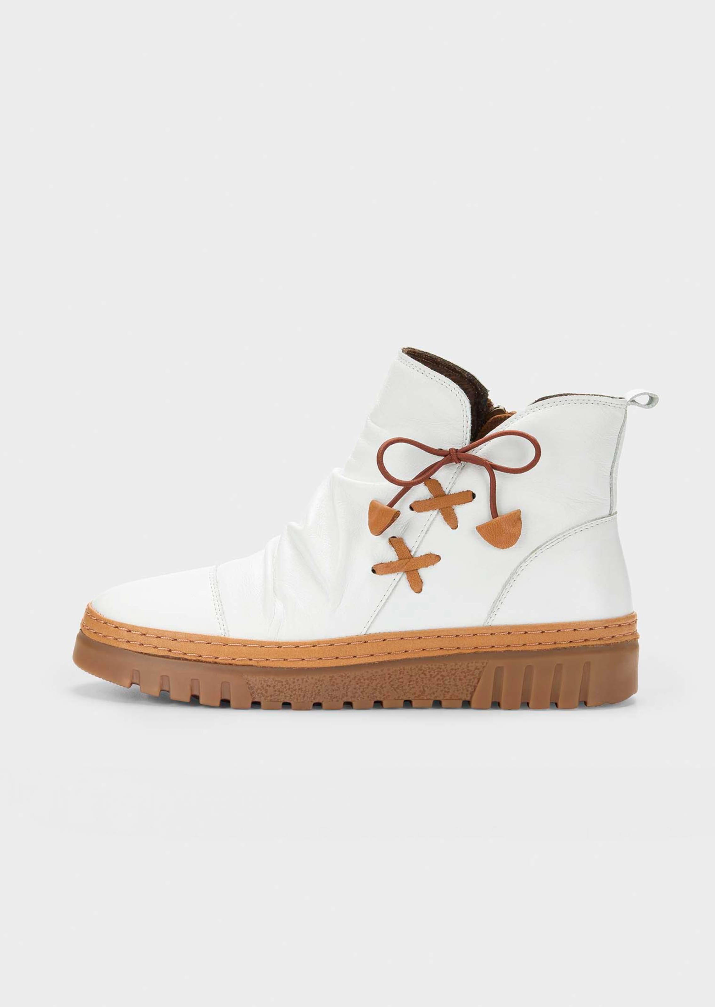 Stiefeletten aus Leder mit Zierschleife